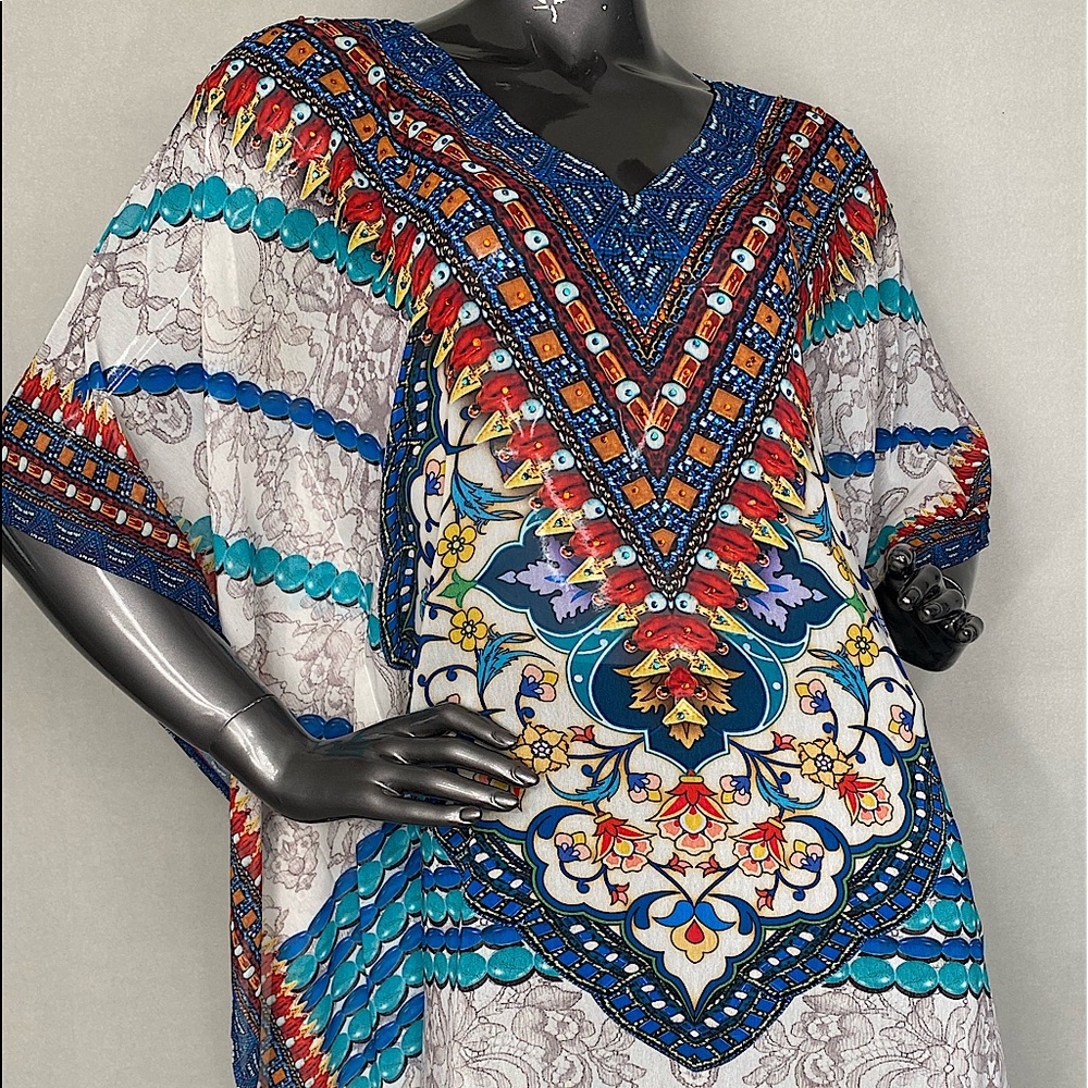 ASA KAFTANS MULTI COLOR WITH STONES